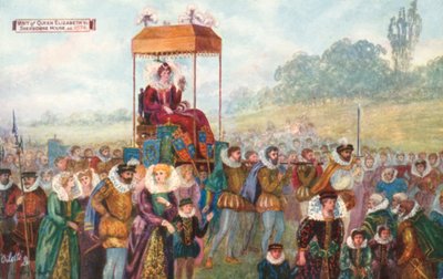Visit of Queen Elizabeth to Sherborne House, 1574 by English School